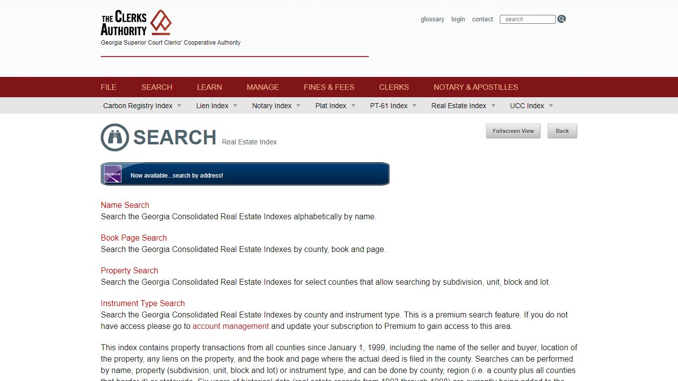 Search Real Estate Records | GSCCCA