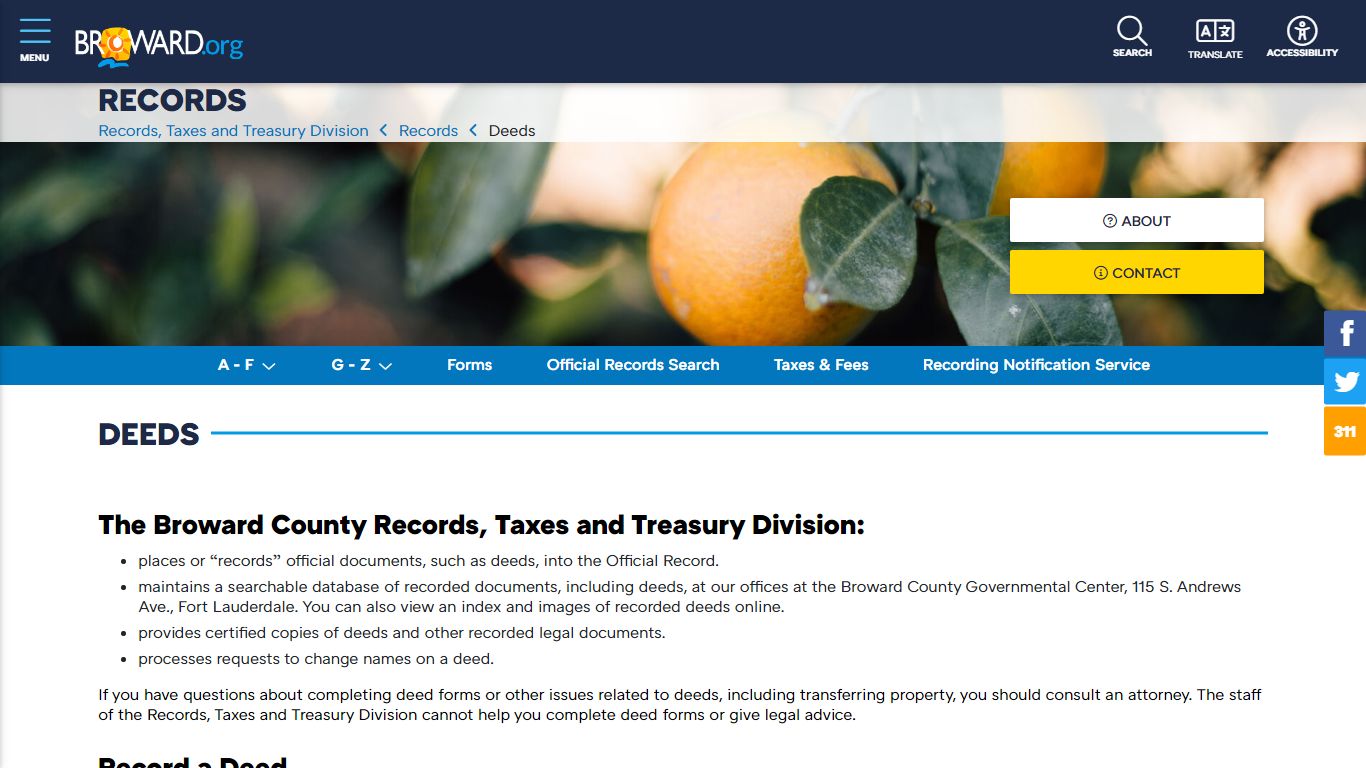 Records Deeds - Broward County, Florida